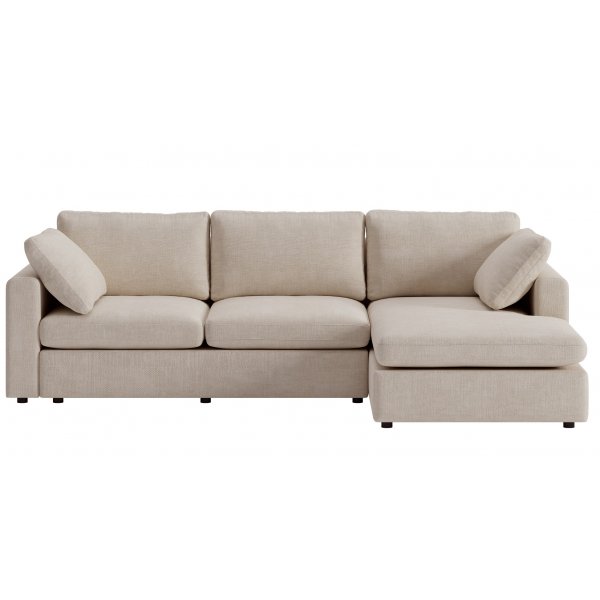 Moby beige divansoffa 296 cm - soffa med vndbar divan