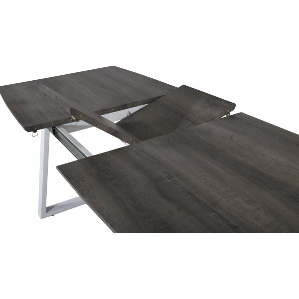 Hallsberg matbord 160-200 cm - Ek/vit