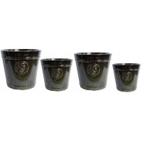 4 set av Krukor Lion - Mörkgrön 4 set av Krukor Lion - Mörkgrön