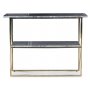 Paladium konsolbord 110 x 35 cm - Mssing / Gr marmor