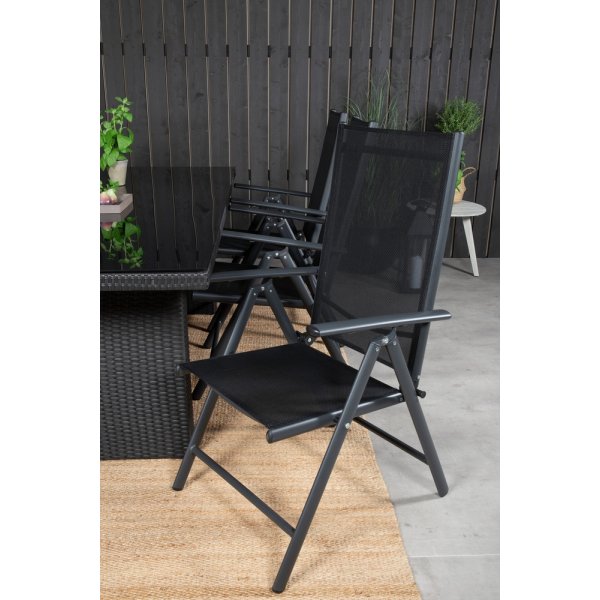 Padova utematgrupp med 6 st Break stolar - Svart