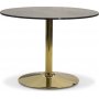 Plaza runt matbord 106 cm - Gr marmor / Mssing