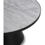 Zero soffbord runt 85 cm - Svart / Vit marmor