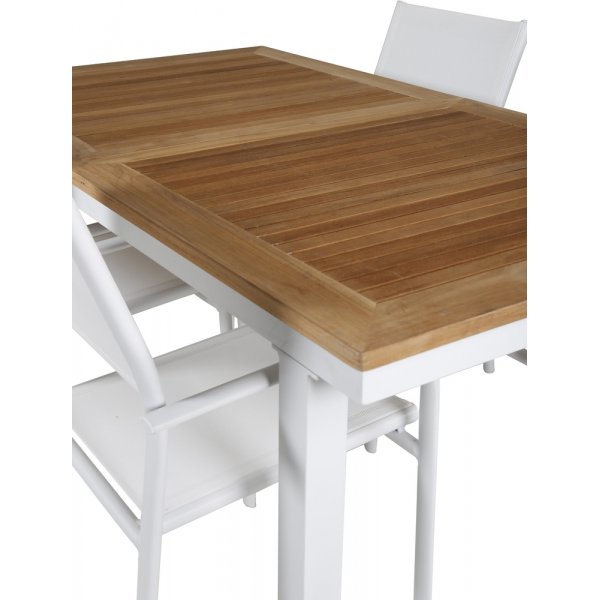 Panama utematgrupp med 4 st Santorini stolar - Natur/Vit Panama utematgrupp med 4 st Santorini stolar - Natur/Vit