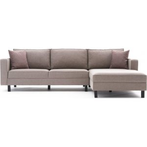 Kale divan sofa rechts - Creme wit linnen