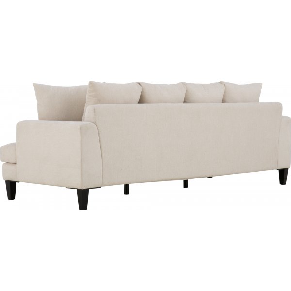 Soffa beige 4-sits med lsa kuddar - Remy