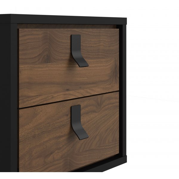 Ry sängbord - Svart/valnöt Ry sängbord - Svart/valnöt