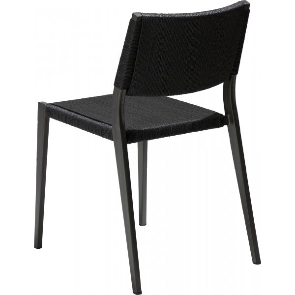 Chaise de salle  manger Loop - Noir/laiton antique