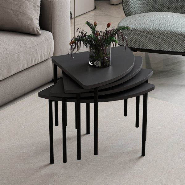 Table basse Emma Ø90 cm - Anthracite Table basse Emma Ø90 cm - Anthracite