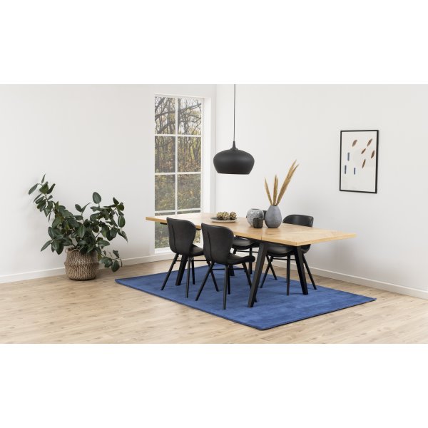 Chaise de salle  manger Batilda - PU noir