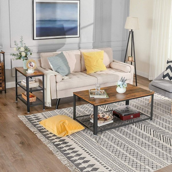 Lasse sidobord 60 x 30 cm - Brun/svart