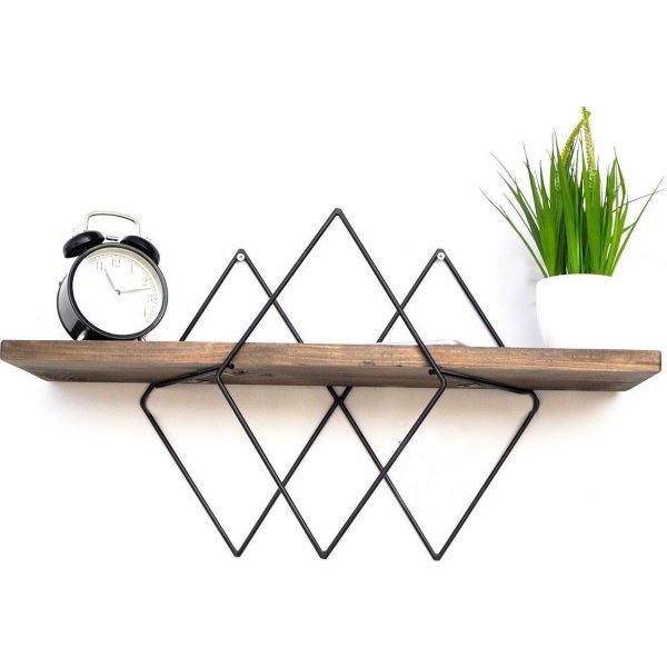 Walter wandplank 33 - Walnoot/zwart Walter wandplank 33 - Walnoot/zwart