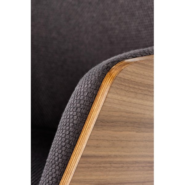 Fauteuil Relax - Gris & Noyer