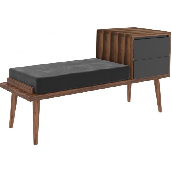 Rino halmeubel - Walnoot/antraciet Rino halmeubel - Walnoot/antraciet