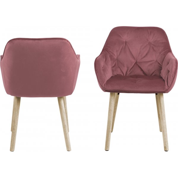 Brooke karmstol - Rosa/ek Brooke karmstol - Rosa/ek