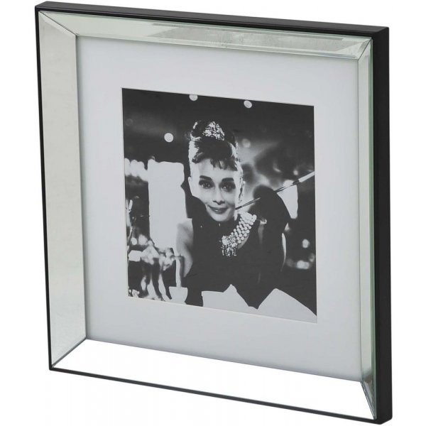 Tavla med spegelram - Audrey Hepburn - 52x52 cm Tavla med spegelram - Audrey Hepburn - 52x52 cm