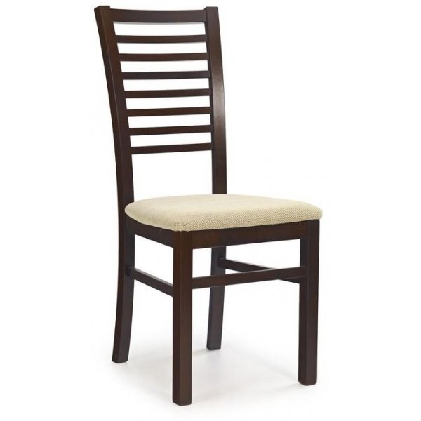 Margaret nr.6 stol - mrk valnt/beige