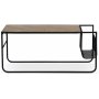 Bjrkeryd soffbord med frvaring 100 x 50 cm - Svart / Ek + Textilskydd fr mbler