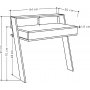 Cowork skrivbord 94x50 cm - Ljus mocka/turkos