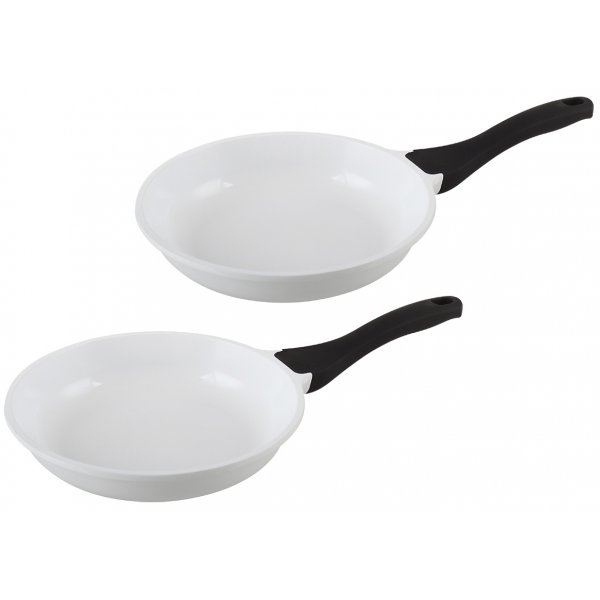 Le Chef stekpannor set om 2 st - Vit / svart Le Chef stekpannor set om 2 st - Vit / svart