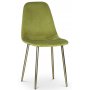 Bridge velvet stol - Grn/mssing