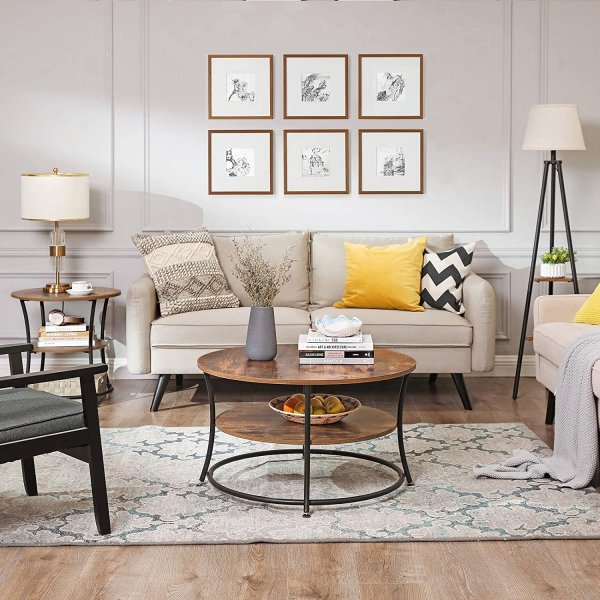 Jamila bijzettafel Ø55 cm - Bruin/zwart Jamila bijzettafel Ø55 cm - Bruin/zwart