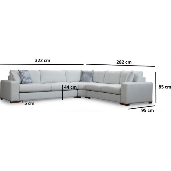 Canapé d'angle Lombardo - Beige Canapé d'angle Lombardo - Beige