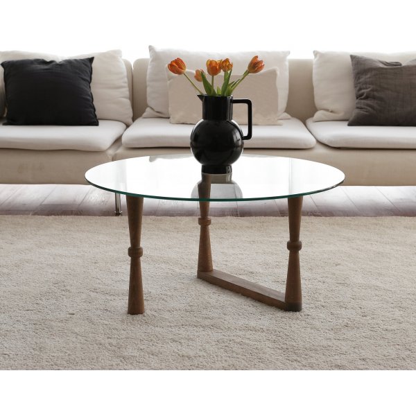 Table basse Yuvarlak 80 cm - Noyer