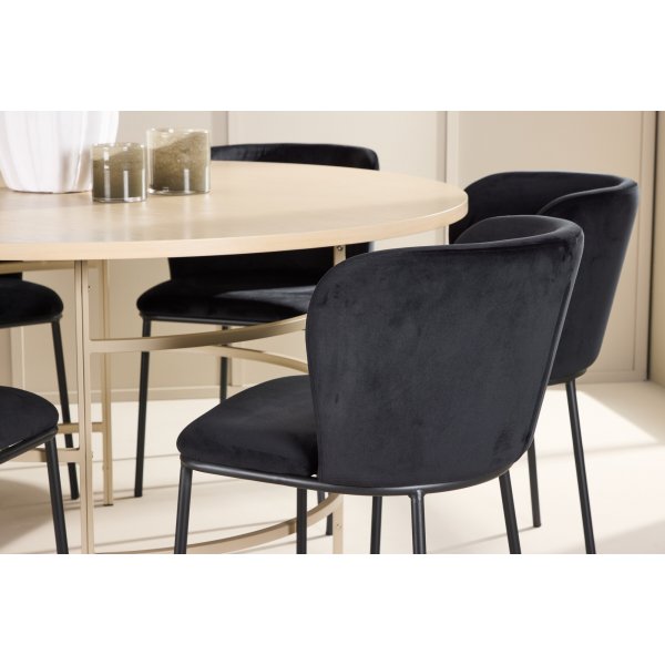 Matbord Copenhagen med 6 st Edina stolar - Beige/whitewash + 6.00 x Stolsdyna Matbord Copenhagen med 6 st Edina stolar - Beige/whitewash + 6.00 x Stolsdyna