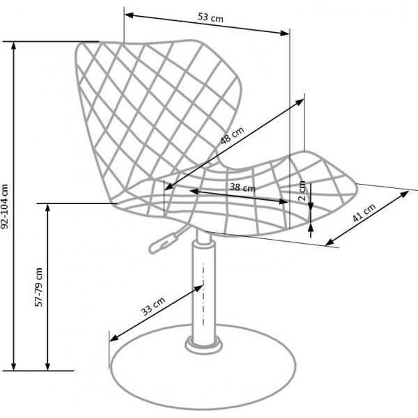 Barstol Albana - Vit/svart