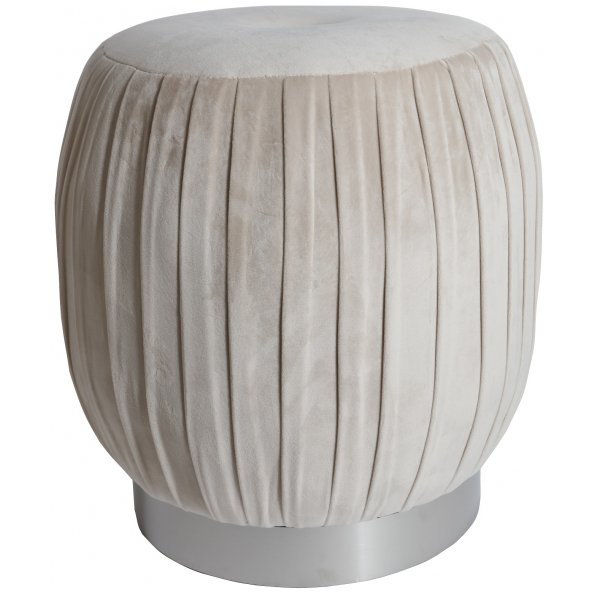 Wrinkle - sittpuff i beige Sammet