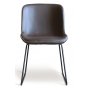 Texas matgrupp med 6 st Texas matstolar Brun PU + Texas matbord betong 180x90 cm