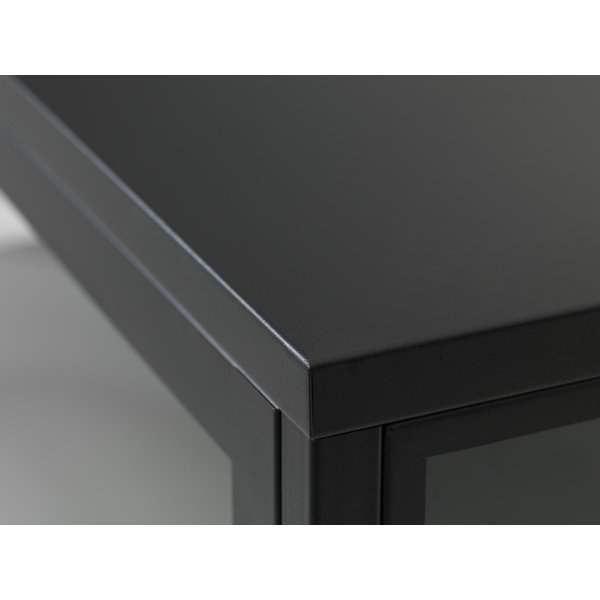 Armoire métal noir portes vitrées Toddy H190 cm Armoire métal noir portes vitrées Toddy H190 cm