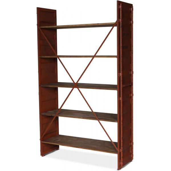 Industri bokhylla i metall / Tr