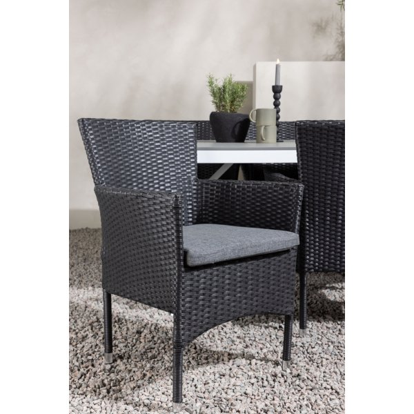 Garcia utematgrupp med 6 st Malina stolar - Svart/Gr�