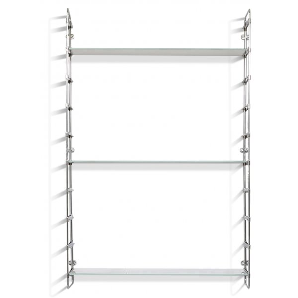 Stream kromad vägghylla med gröna glasmarmor hyllplan Stream kromad vägghylla med gröna glasmarmor hyllplan