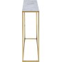 Console Alisma 110 cm - Marbre blanc/or