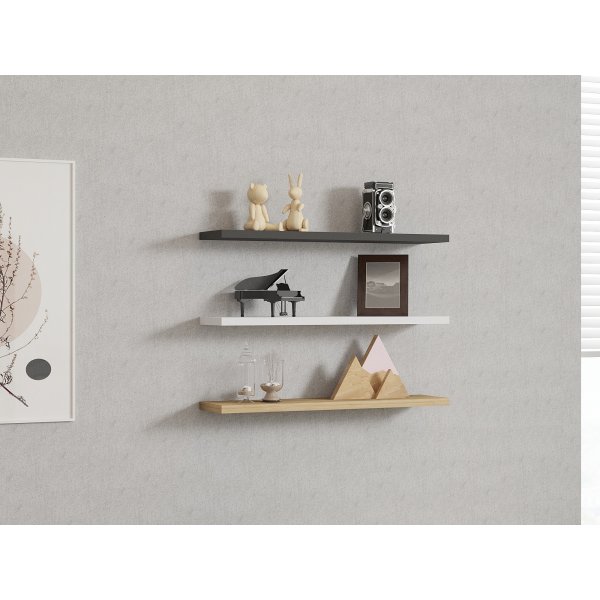 Boss vägghylla - Safir ek/Antracit/Vit Boss vägghylla - Safir ek/Antracit/Vit