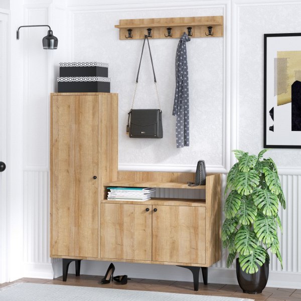 Barney schoenenkast - Eiken Barney schoenenkast - Eiken