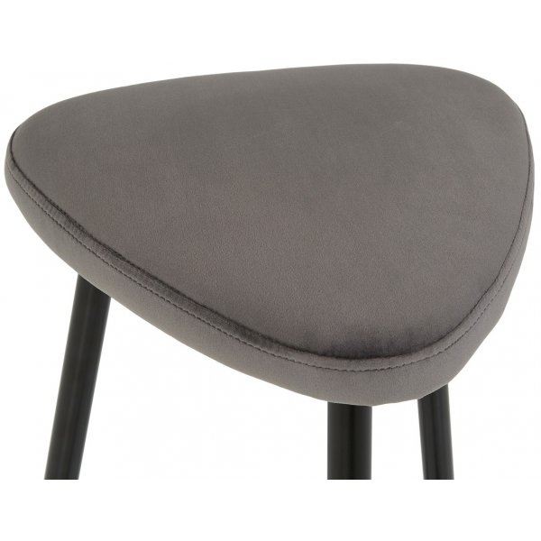 Triangle Velvet barstol - Grå (Sammet)/svart Triangle Velvet barstol - Grå (Sammet)/svart
