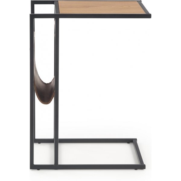 Table d\\\'appoint compacte 47 x 33 cm - Chne/noir