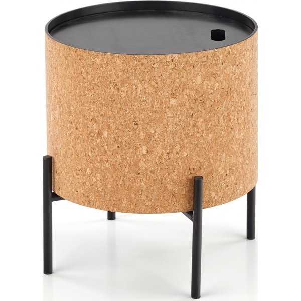 Sasha soffbord Ø38 cm - Beige/svart Sasha soffbord Ø38 cm - Beige/svart