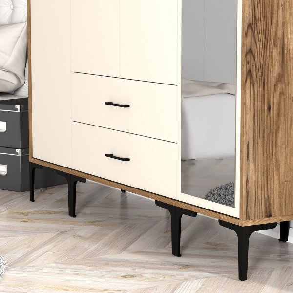 Armoire Kumsal 16 Noyer/crème Armoire Kumsal 16 Noyer/crème