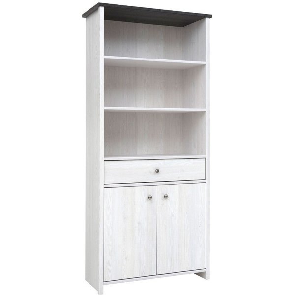 Salvador bokhylla - Vit/svart Salvador bokhylla - Vit/svart