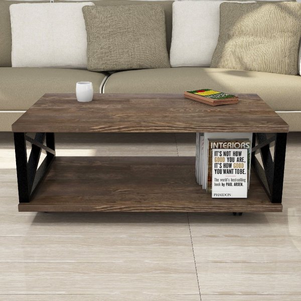 Table basse Yuso 98 x 60 cm - Noyer Table basse Yuso 98 x 60 cm - Noyer