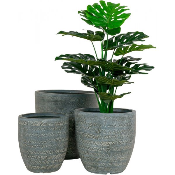 Krukor i set om 3 st Grn