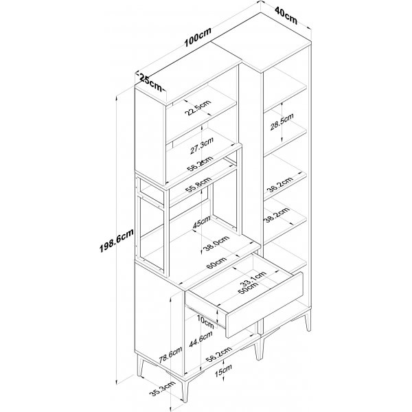 Armoire Jericho 121 - Blanc Armoire Jericho 121 - Blanc