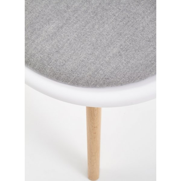 Vernon matstol - Vit/grå/Trä Vernon matstol - Vit/grå/Trä