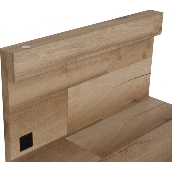 Arica nachtkastje rechts - Eiken/grijs