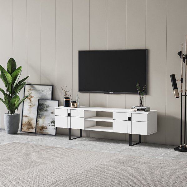 Paulo mediabänk - Vit Paulo mediabänk - Vit